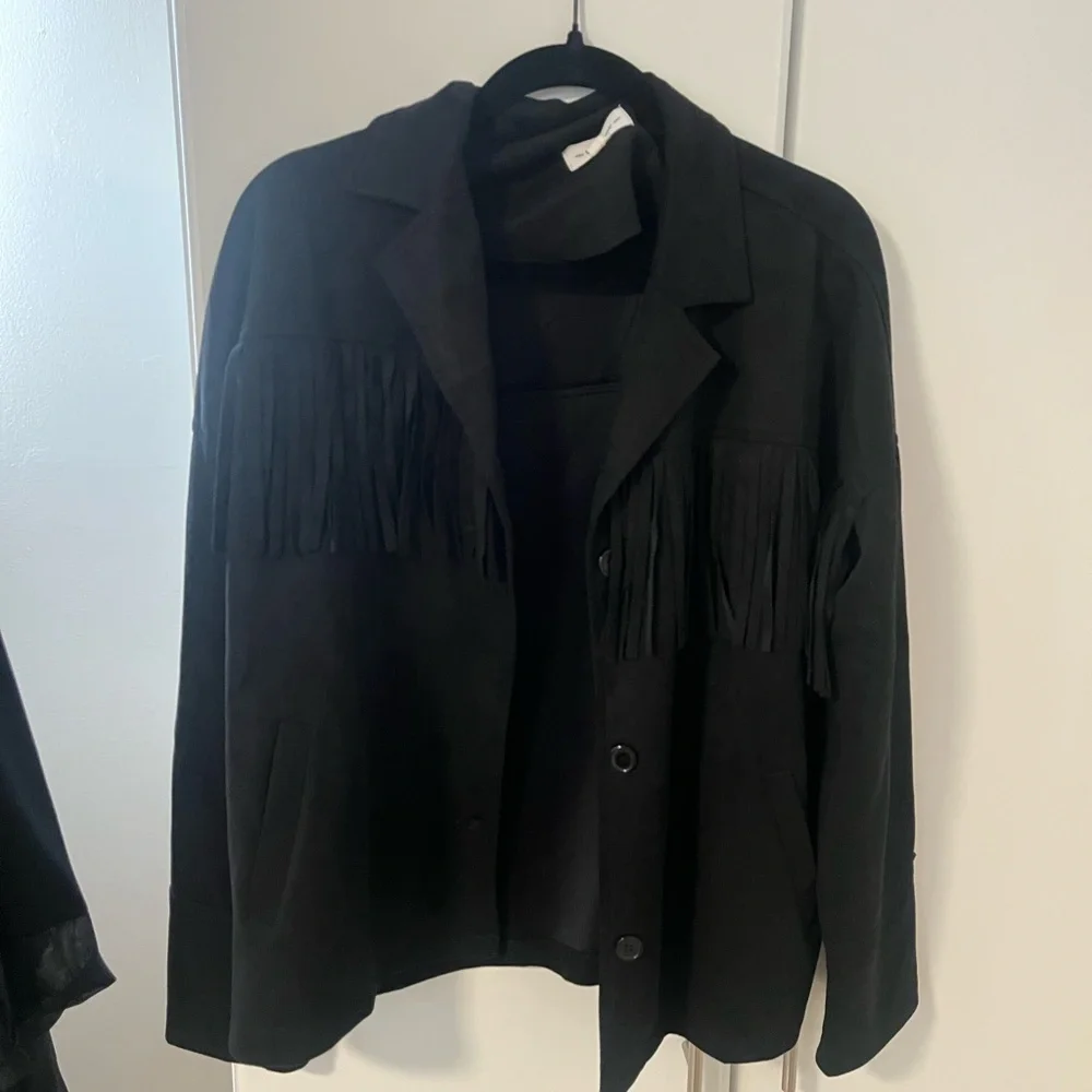 🌑suede fringe jacket🌑 - Picture 3 of 4